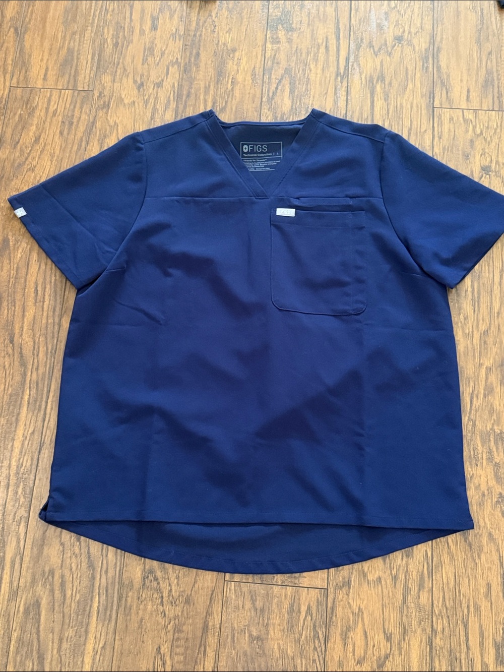 Figs Navy Scrub Top - Picture 2 of 5